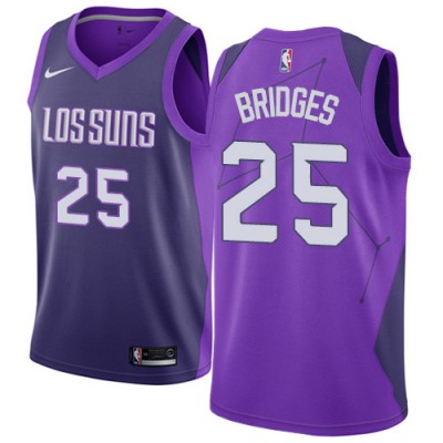 Nike Phoenix Suns #25 Mikal Bridges Purple NBA Swingman City Edition Jersey Men's